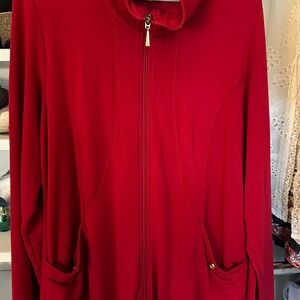 Susan Graver Vibrant Red Jacket Sz L